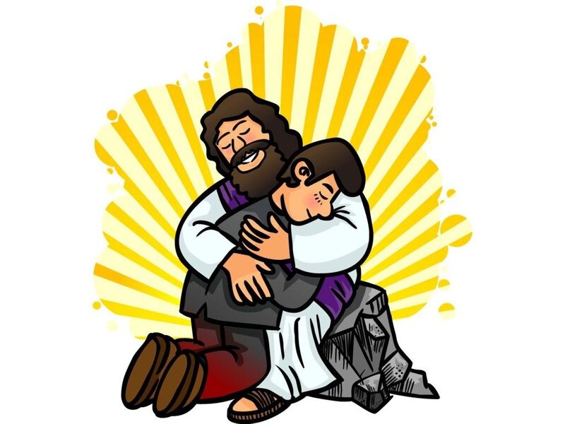 Two Men Hugging