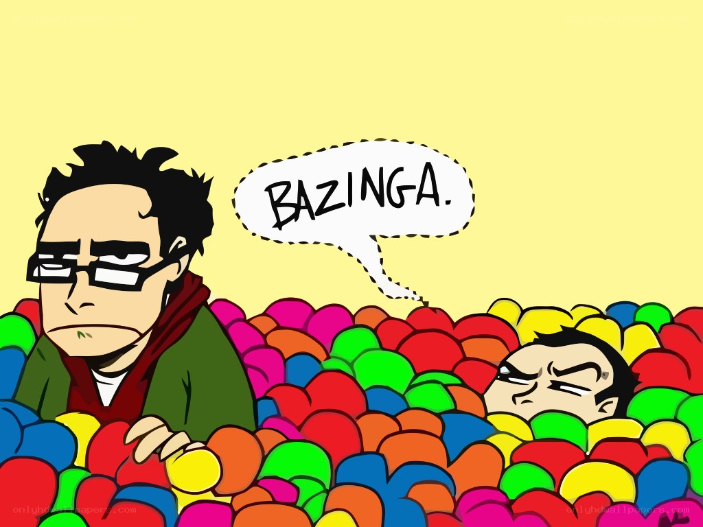 Two men in a ball pit