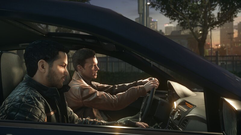 Two Men in a Car — Black, Calm