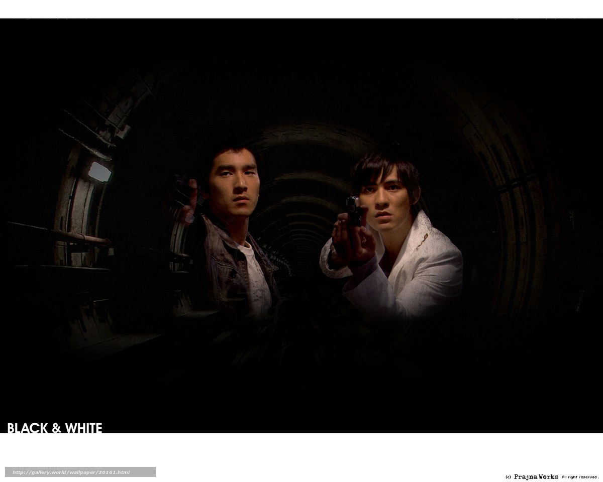 Two men in a dark tunnel