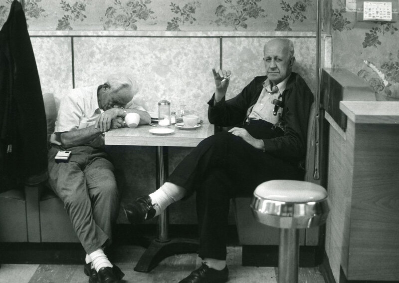 Two Men in a Diner — Black