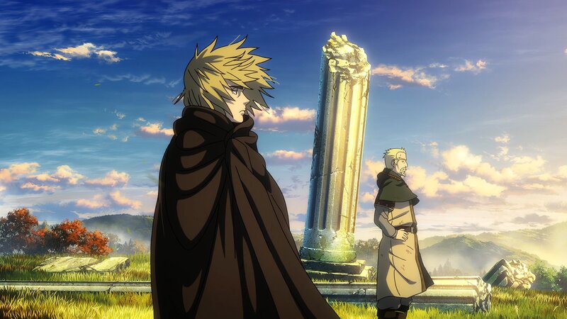 Two Men in a Field — Blue, Serene