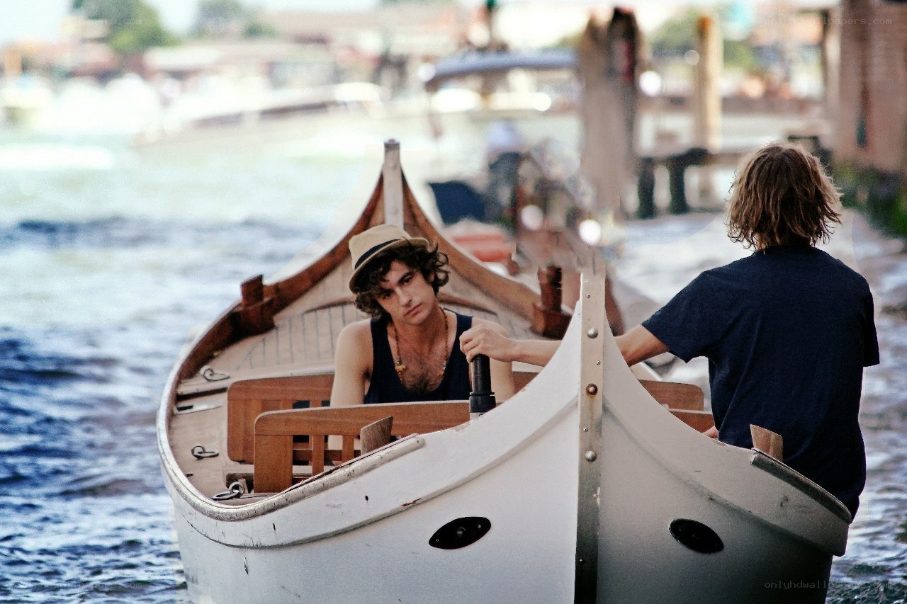 Two men in a gondola