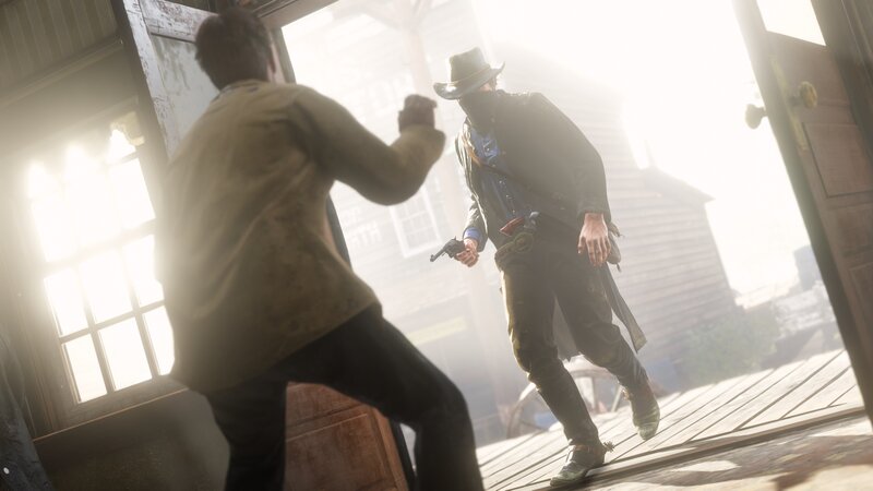 Two Men in a Gunfight — Brown