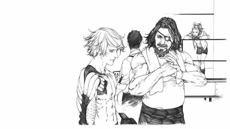 Two Men in a Gym — Black