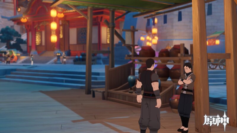 Two Men in a Marketplace