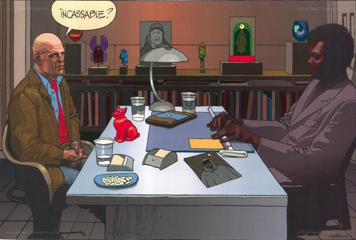Two men in a meeting