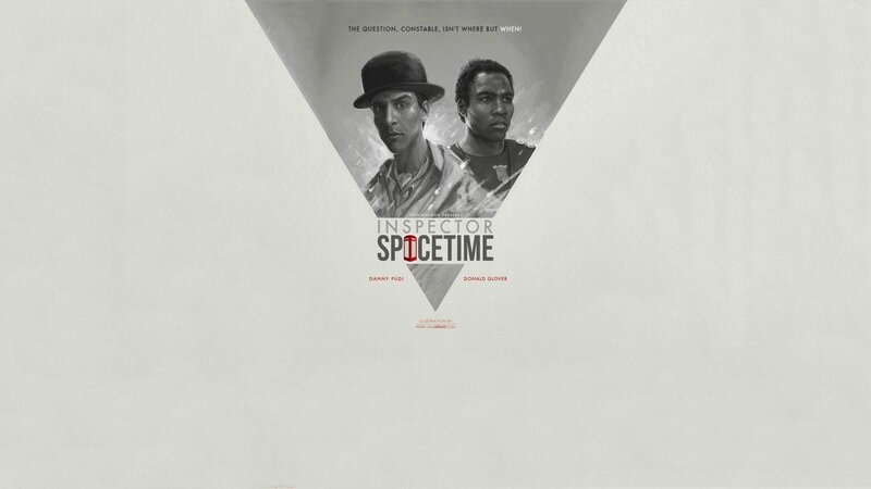 Two Men in a Poster — Gray