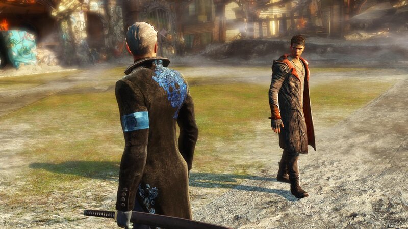 Two Men in a Ruined Area