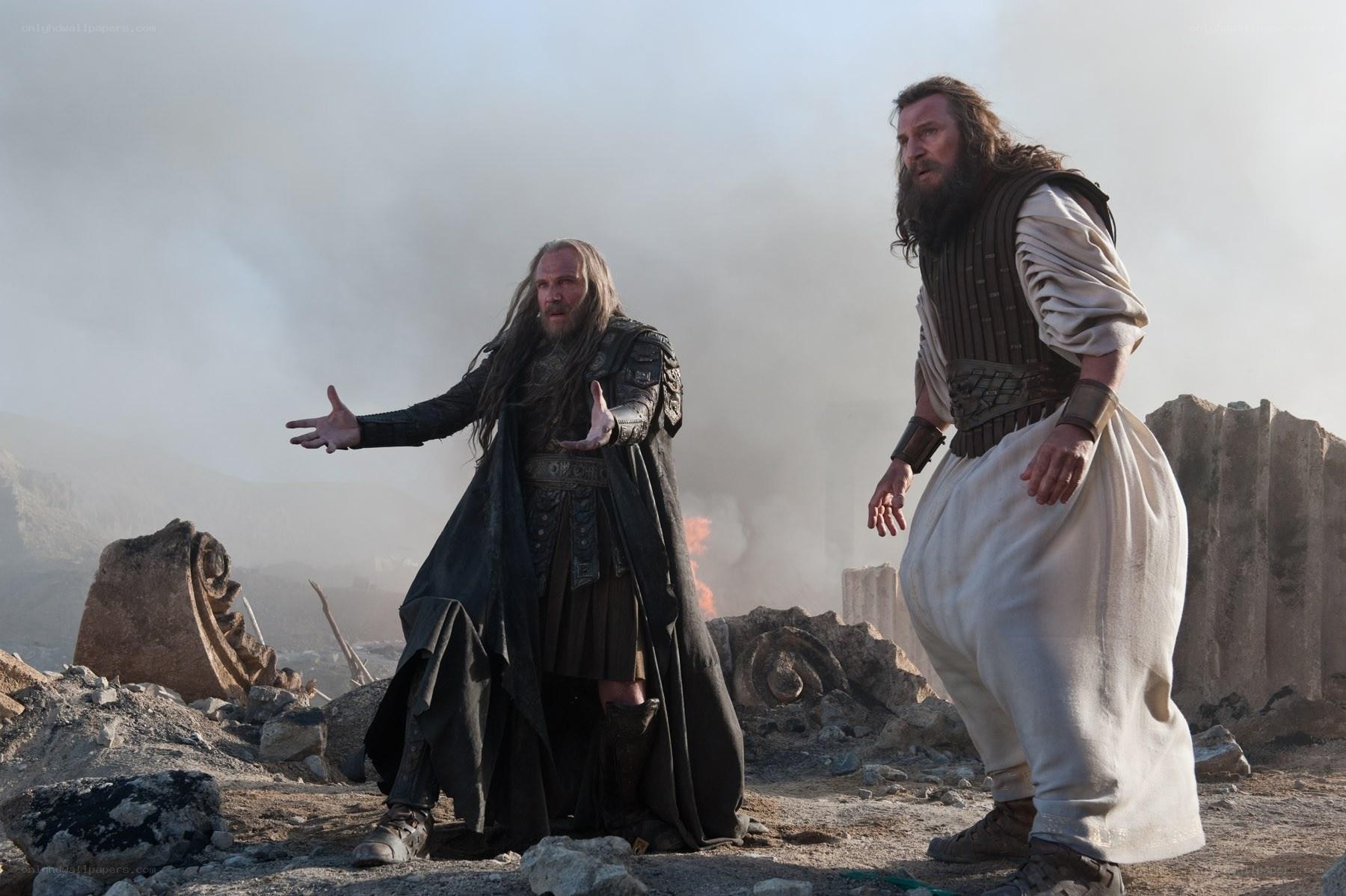 Two men in a ruined landscape