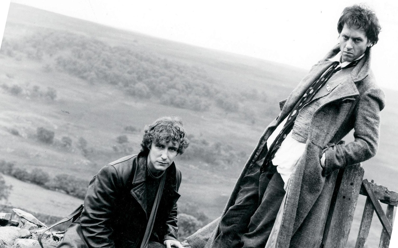 Two men in a rural landscape