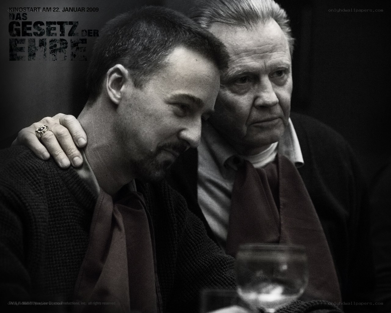 two men in a somber moment