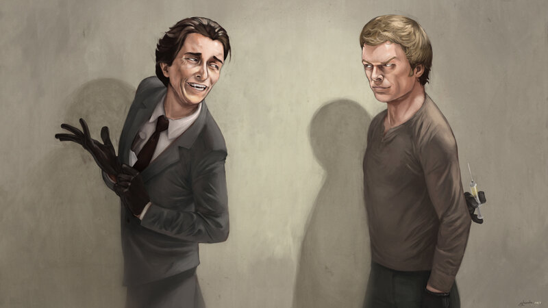 Two men in a tense standoff