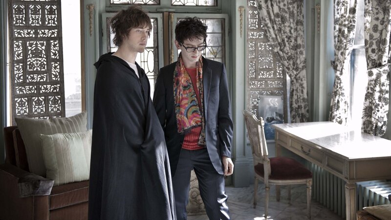 Two men in a vintage room