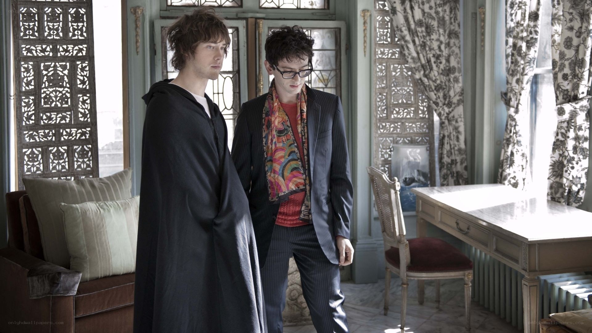 Two men in a vintage room