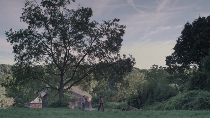 Two Men in a Yard