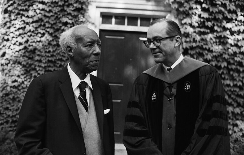 Two men in academic attire