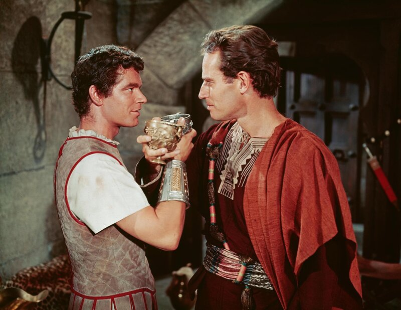 Two Men in Ancient Attire — Red