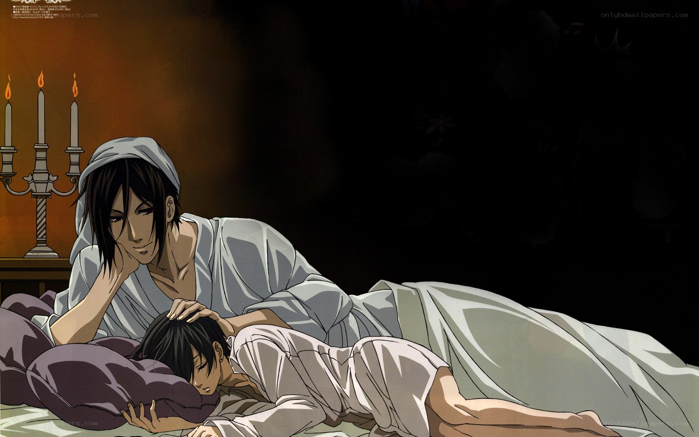 Two men in bed together