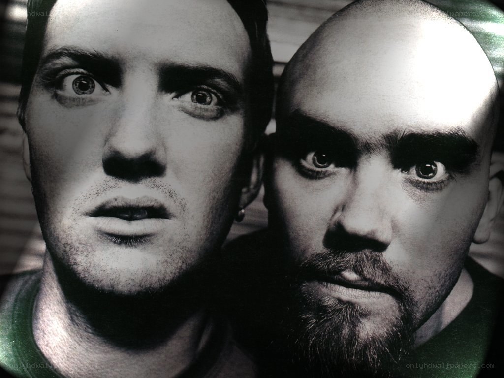 two men in black and white