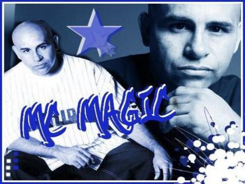 Two Men in Blue-toned Image