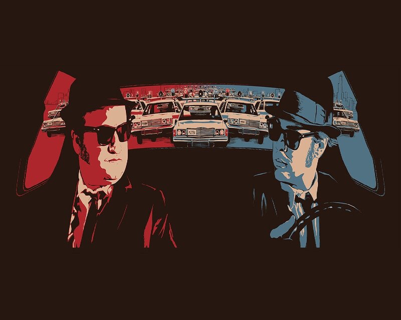 Two Men in Cars — Black