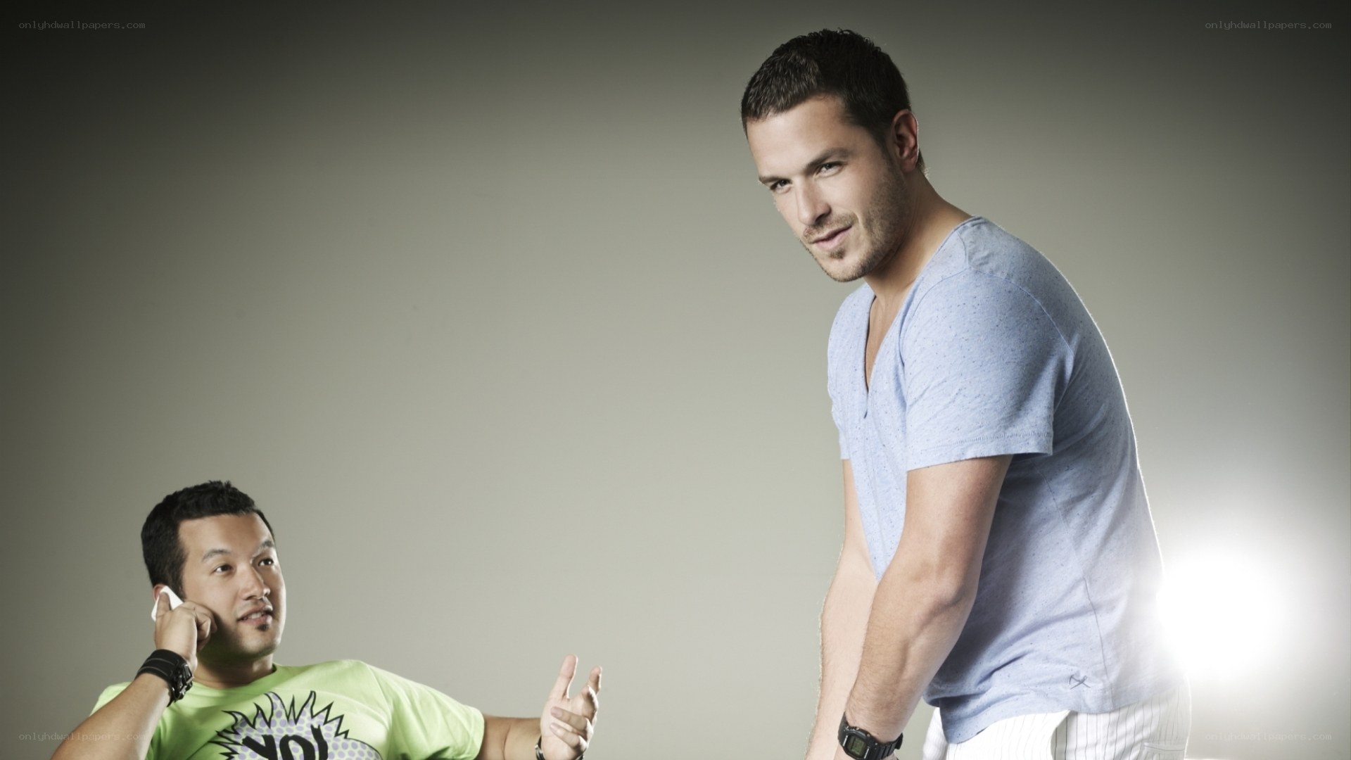 Two men in casual wear