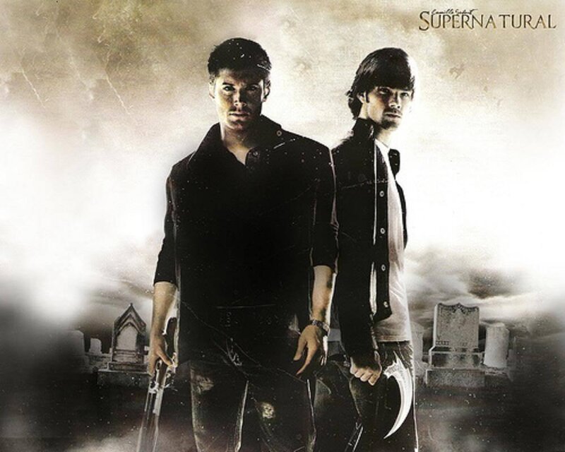 Two Men in Cemetery