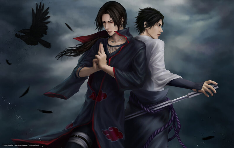 Two Men in Cloaks — Gray, Dramatic, Digital Art