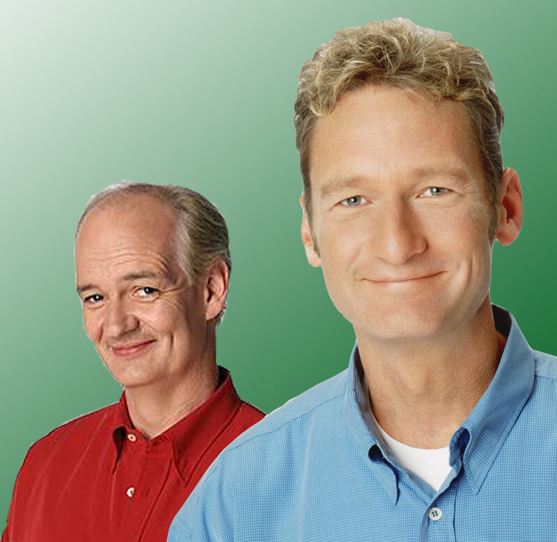 Two Men in Collared Shirts