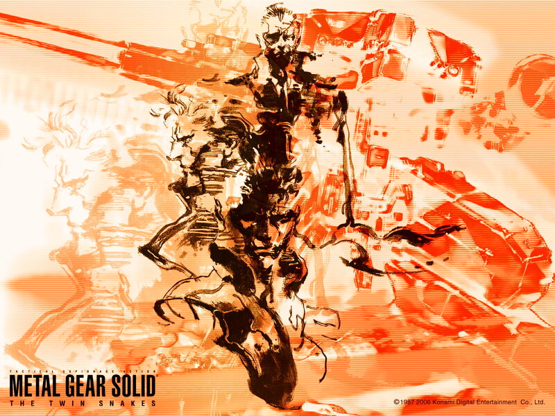 Two Men in Combat — Orange