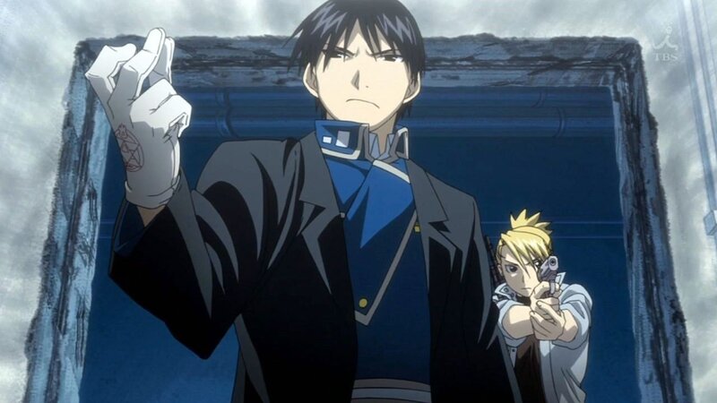 Two Men in Confrontation — Blue, Dramatic, Anime