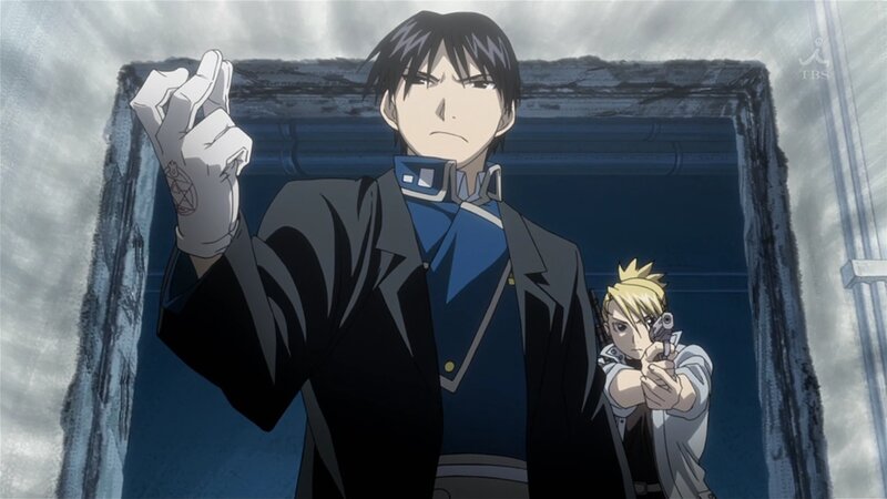 Two Men in Confrontation — Blue, Dramatic