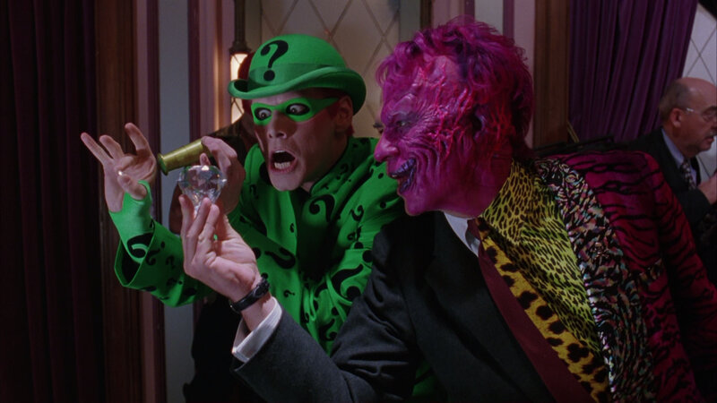 Two Men in Costumes — Green