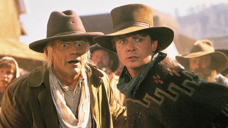 Two Men in Cowboy Hats — Brown, Dramatic