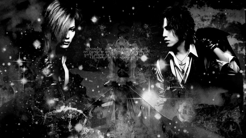 Two Men in Dark Clothing — Black, Dramatic, Digital Art