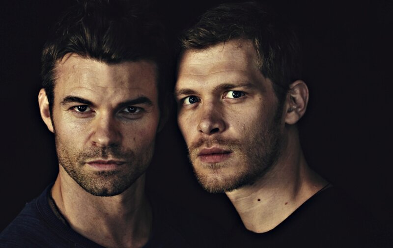 Two Men in Dark Clothing — Black, Dramatic, Photograph, Beards
