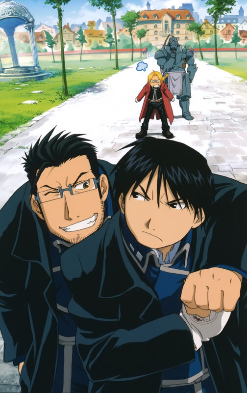 Two Men in Dark Coats — Blue