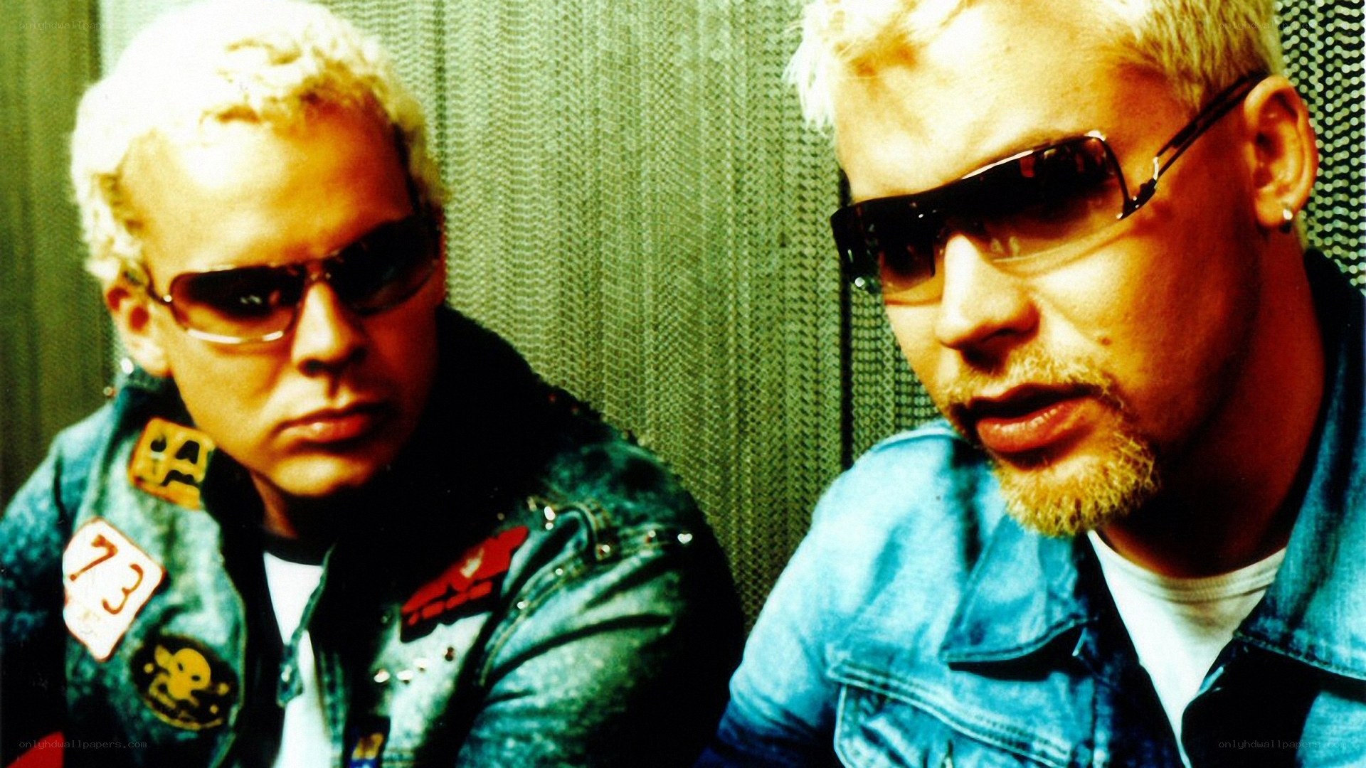 two men in denim jackets