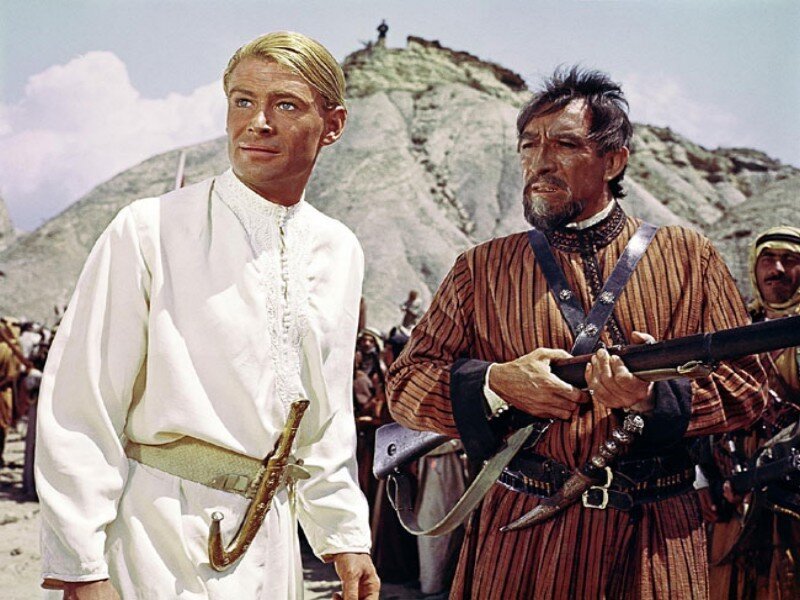 Two Men in Desert Attire — White
