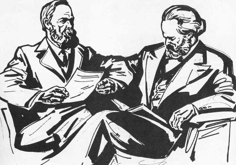 two men in discussion