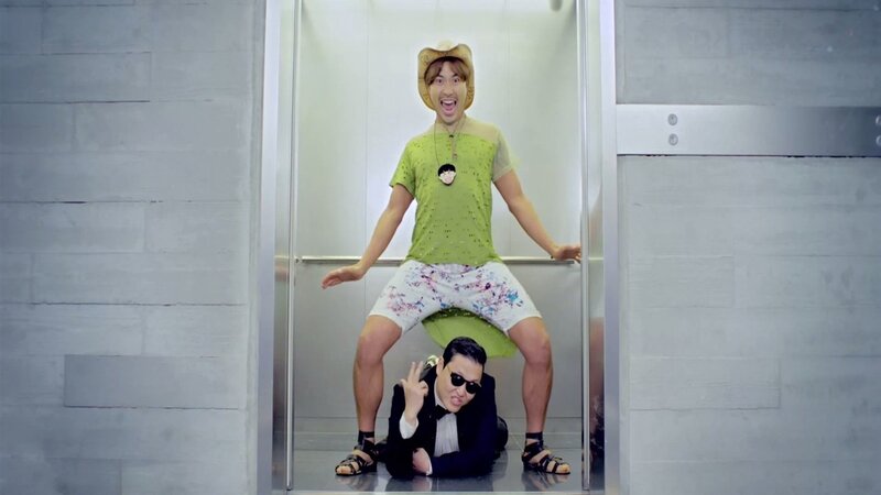 Two Men in Elevator