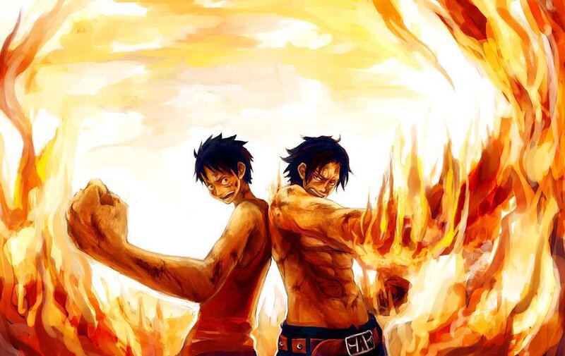 Two Men in Flames