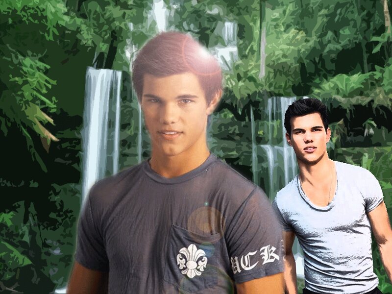 Two Men in Forest — Green, Serene