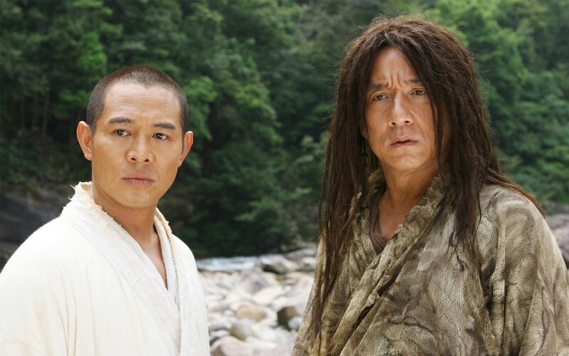 Two Men in Forest — Green, Serious