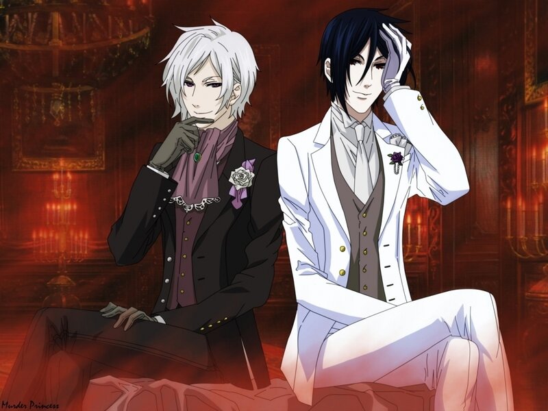 Two Men in Formal Wear — Red