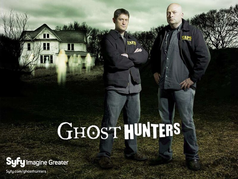 Two Men in Front of Haunted House