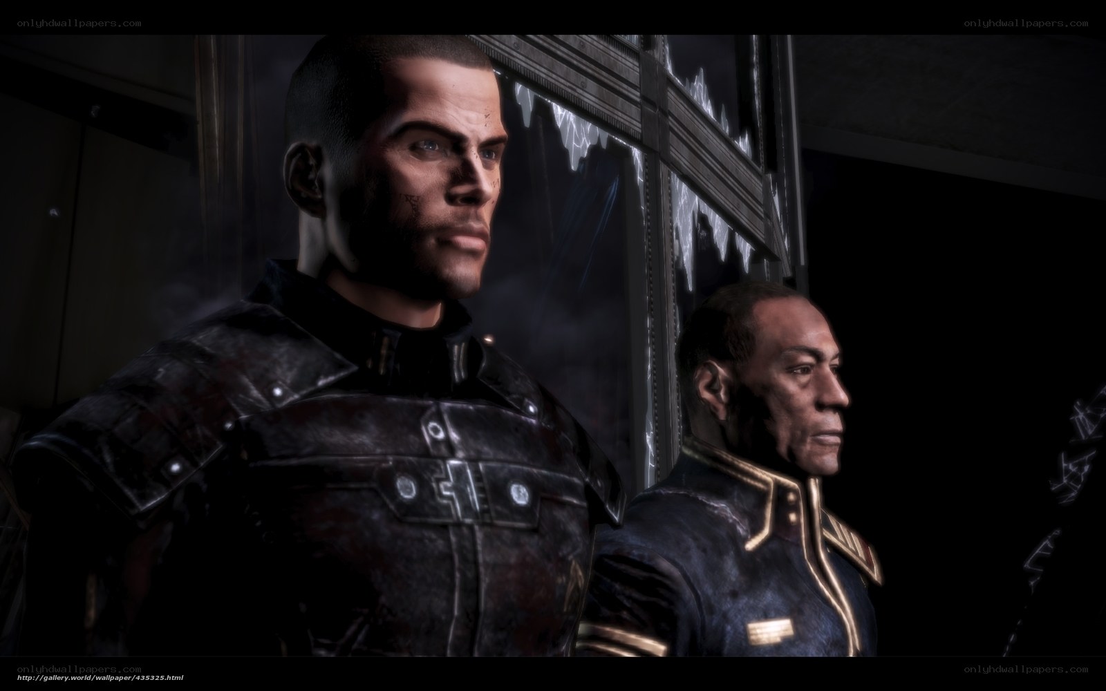 two men in futuristic armor