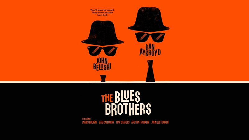 Two Men in Hats and Sunglasses — Orange