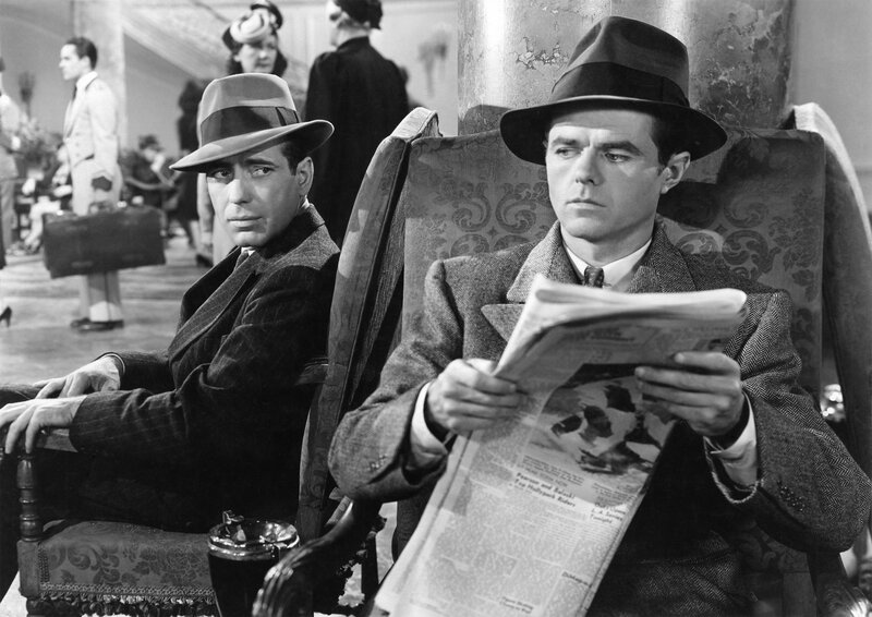 Two Men in Hats — Black, Dramatic, Photograph, Newspaper